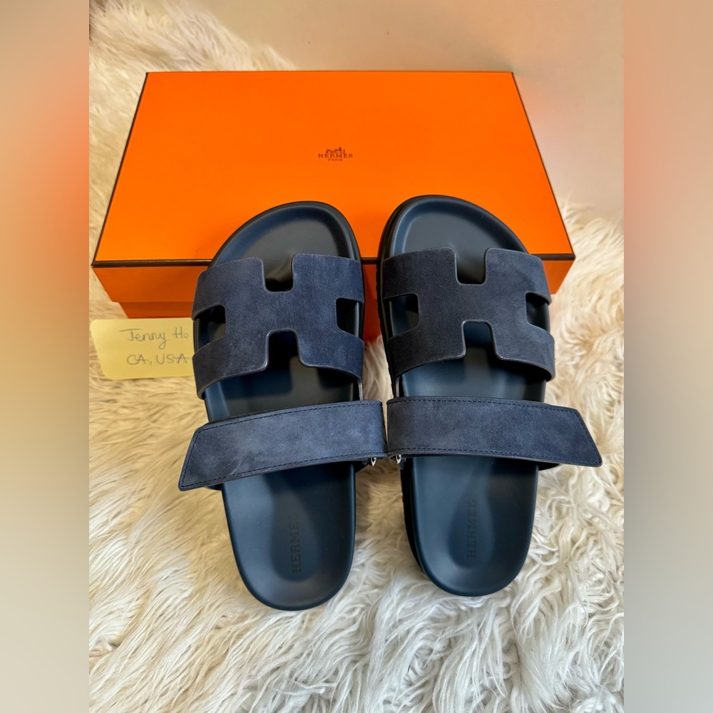 *SOLD* Hermes Chypre sandals Bleu celeste size 36